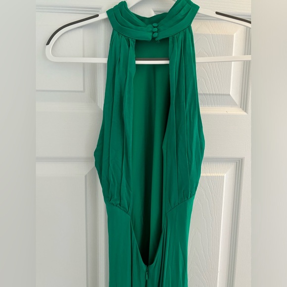 Claire Satin Drape Back Maxi Dress with Split - Meshki - Picture 3 of 7